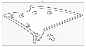 Right rear pillar trim for Toyota Camry v30 2.4