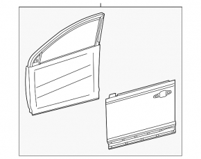 Door bare front left Toyota Rav4 13-18