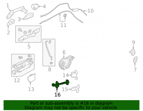 Rear left door stop for Honda Accord 13-17
