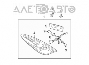 Right headlight for a pre-restored Toyota Solara 2004-2006