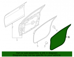 Door seal front right Hyundai Sonata 20-22