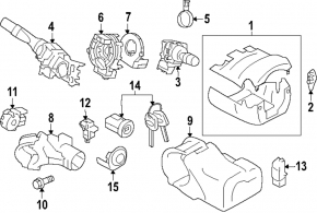 Right steering column switch for Subaru Forester 25-26
