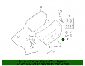 Nissan Altima 07-12 Trunk Lid Lock