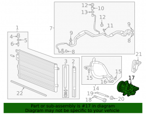 GMC Terrain 18-LYX Air Conditioning Compressor, LSD