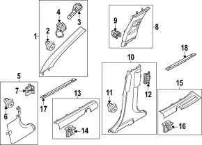Black front right outer door sill plate for Hyundai Santa Fe 24-26