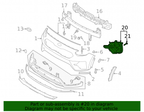Front bumper grille right Kia Niro 20-22 HEV, PHEV under DRL without fog lights