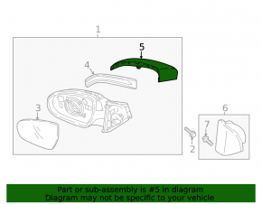 Side mirror right Hyundai Tucson 16-18 prerest