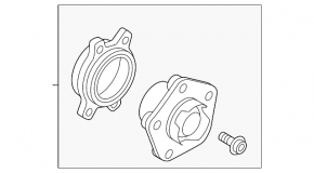 Rear left hub Audi A6 C8 19-24 AWD