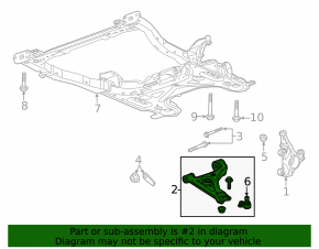 Lower control arm front left Chevrolet Trax 15-22
