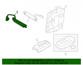 Antenna keyless interior Kia Niro 17-22