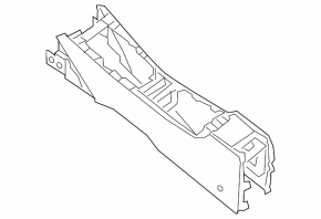 Central console Nissan Sentra 17-19 bare, black, scratches