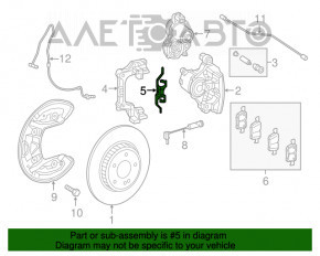 Brake shoe mounting bracket front left set Mercedes W213 E 17-23