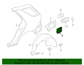 Ventilation shield left Mercedes GLS-class X166 13-19 OEM