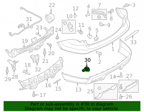 Parking sensors front bumper Ford Escape MK3 17-19 inside, without ring