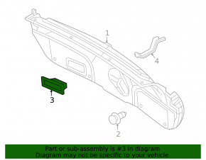 Trunk door handle inside Mazda CX-7 06-09 black