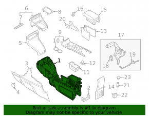 Central console with armrest Ford Ecosport 18-22