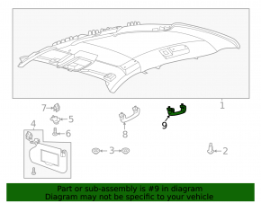 Ceiling handle rear left Ford Bronco Sport 21-25 gray