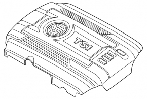 Engine cover VW Passat b8 16-19 USA 2.0T TSI