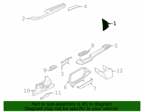 Front panel trim left side Volkswagen ID.4 21-23 black