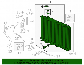 Radiator cooling water Acura ILX 13-15