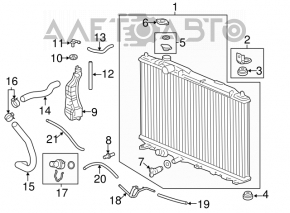 Radiator cooling water Acura ILX 13-15
