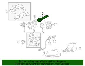 Steering column switch right Chevrolet Volt 11-15