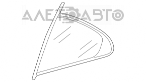 Mercedes W211 green rear left triangle door glass with seal