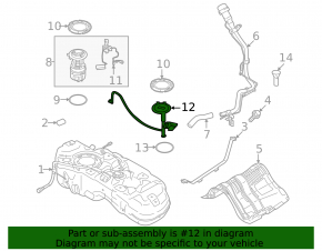 Fuel level sensor Nissan Rogue 21-21 2.5 AWD us built