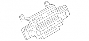 Frame trim with display control, radio, climate control, air ducts Infiniti FX35 FX45 04-06 missing upper part of frame