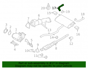 Right muffler tip for Volvo XC90 16-22 T6, T8