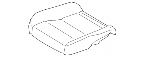 Volvo XC40 19-25 passenger seat cushion upholstery, black leather with white stitching, heated, cracked, dry cleanable