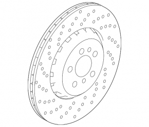 Rear left brake disc BMW 5 F90 17-23 M5, perforated