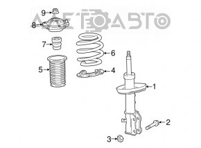 Front right shock absorber support Chevrolet Volt 16- without bearing