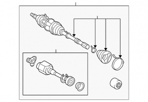 Front left half-shaft drive Toyota RAV4 06-12 AWD, 2.5