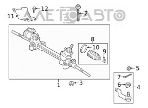 Steering tip left Toyota Venza 21-
