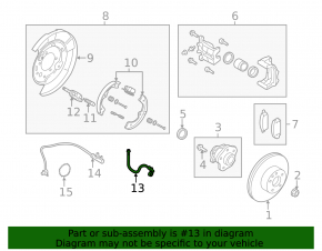 Brake hose rear left Infiniti Q50 14-