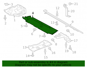 Right underbody protection for Audi Q8 24-26