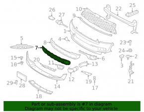 Lower grille front bumper Mini Cooper S Clubman R55 11-14 rest