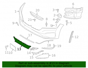 BMW 7 Series G11 G12 16-22 Front Bumper Grille Lower, Bumper Cover & Trim, Without Drive Asst Pro