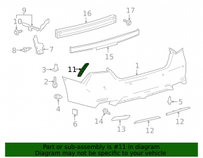 Rear bumper gill right Toyota Camry v70 18-24 SE
