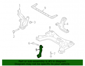 Upper control arm, front right, Nissan Cube 08-14