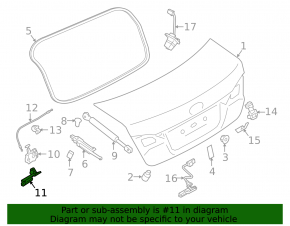 Subaru Legacy 15-19 Trunk Lid Lock Bracket