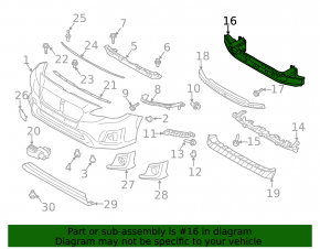 Subaru XV Crosstrek 18-23 Front Bumper Reinforcement