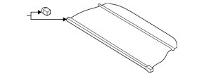 Trunk curtain Subaru XV Crosstrek 18-23