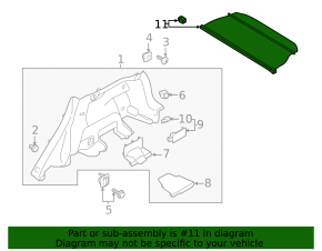 Trunk curtain Subaru XV Crosstrek 18-23
