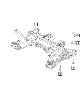 Front subframe Jeep Compass 17-21