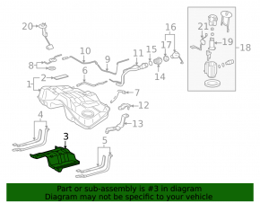 Fuel tank protection Lexus IS250 IS300 IS350 06-13