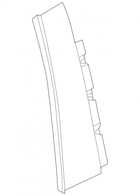 Door trim side rear right Audi Q5 80A 18-24 front, black gloss