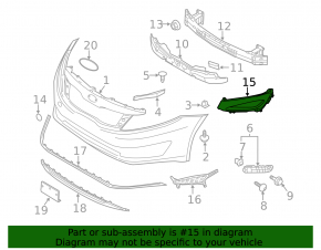 Left fog light frame for Kia Optima 11-13 pre-restyling