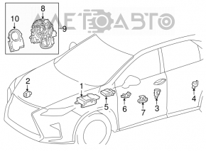 Lexus RX350 16-19 SRS Airbag Module